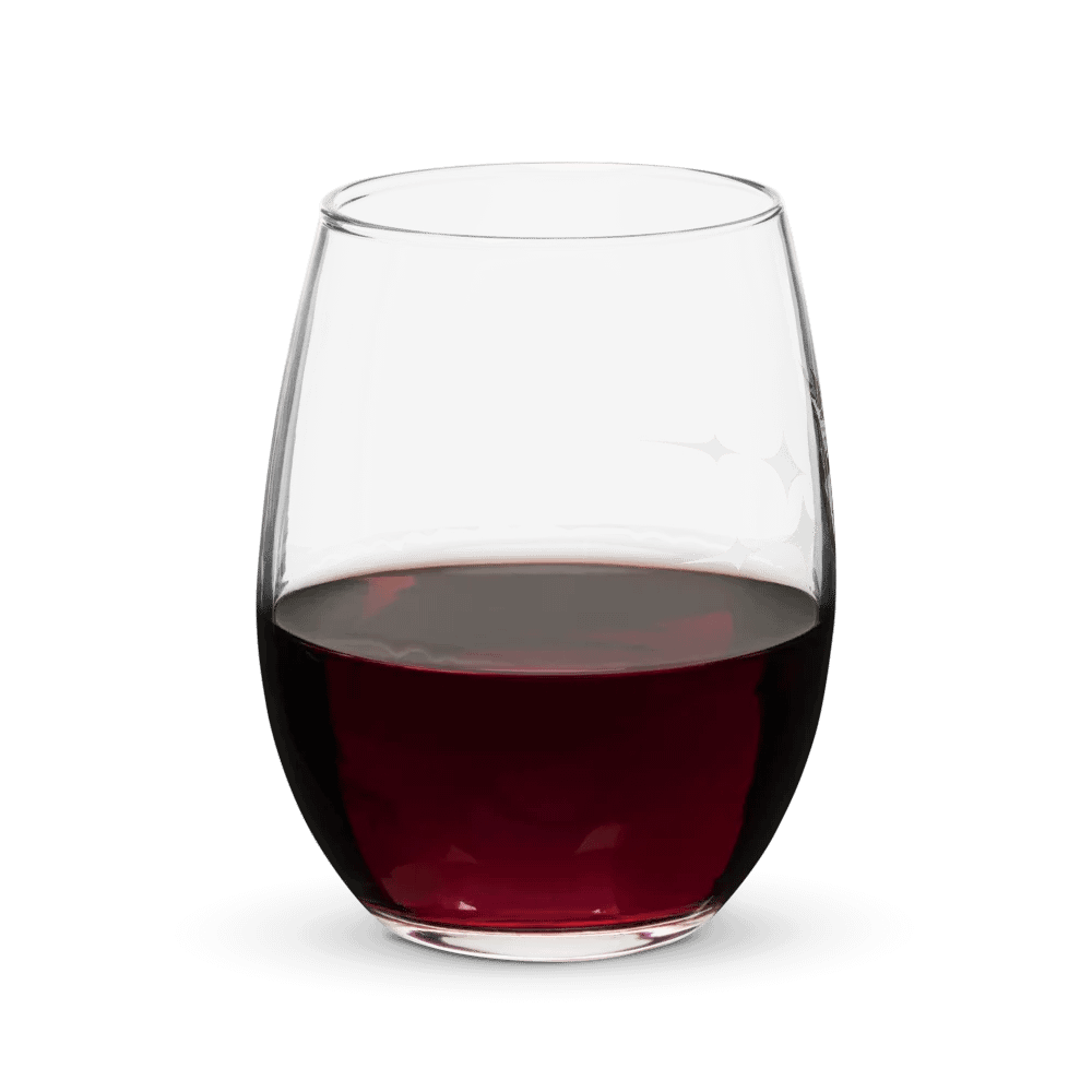 Crowned Apple (White) ✦ Stemless Wine Glass product image (8)