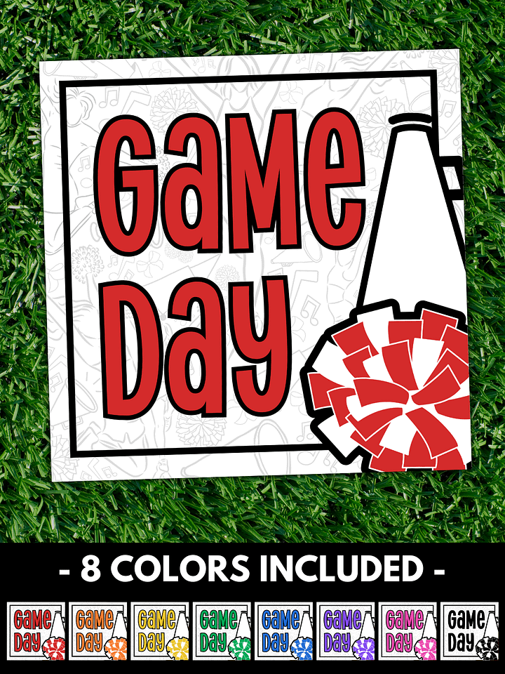 Cheerleading Game Day Gift Tags - 8 Colors Included product image (1)
