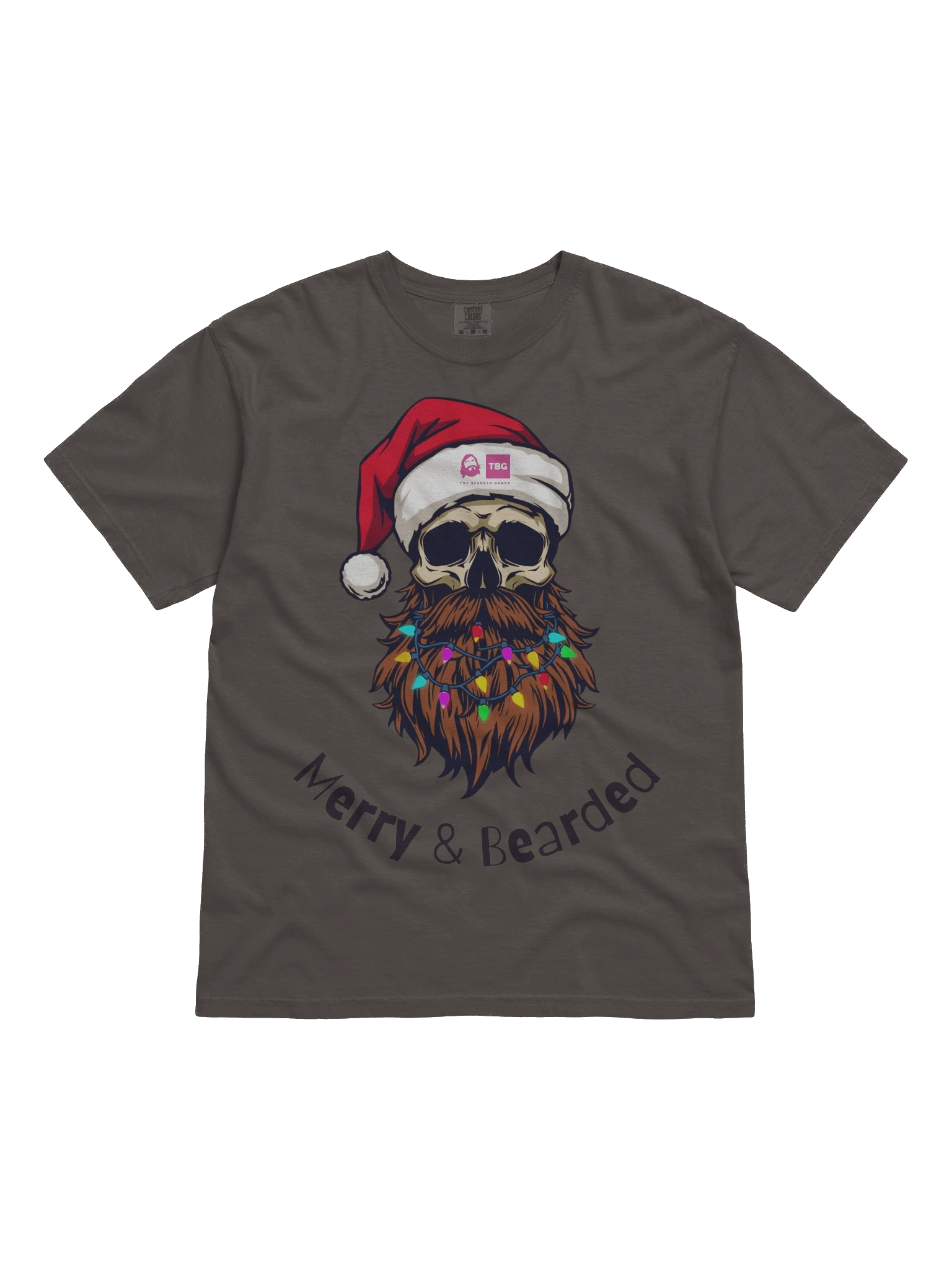 Merry & Bearded Skull Santa T-Shirt product image (2)