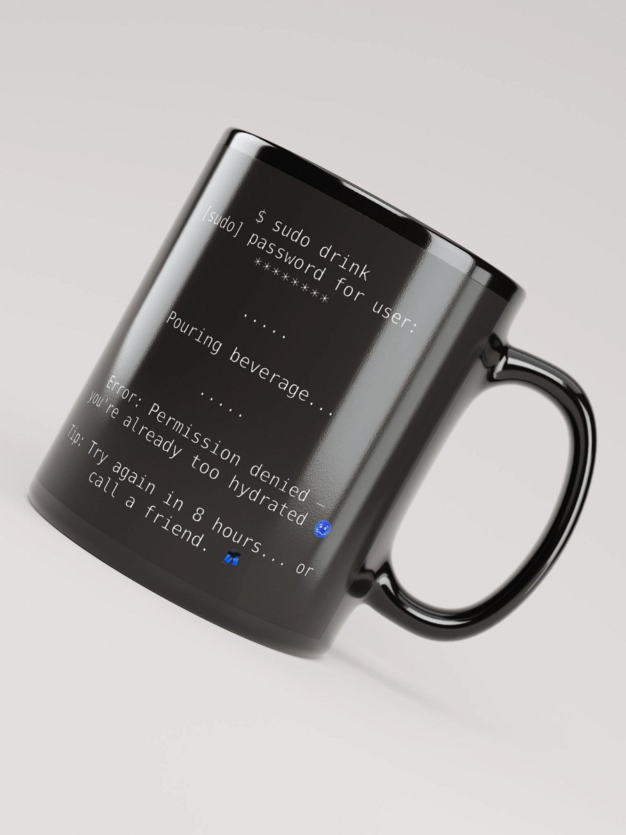 Black Mug - sudo drink product image (4)