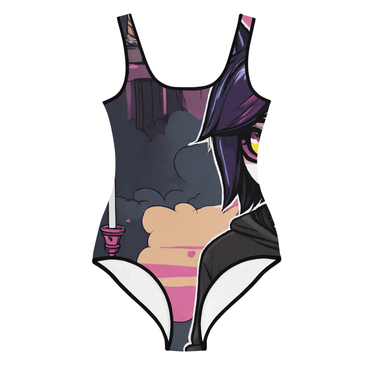Whimsical Horned Hoodie Youth Swimsuit product image (1)