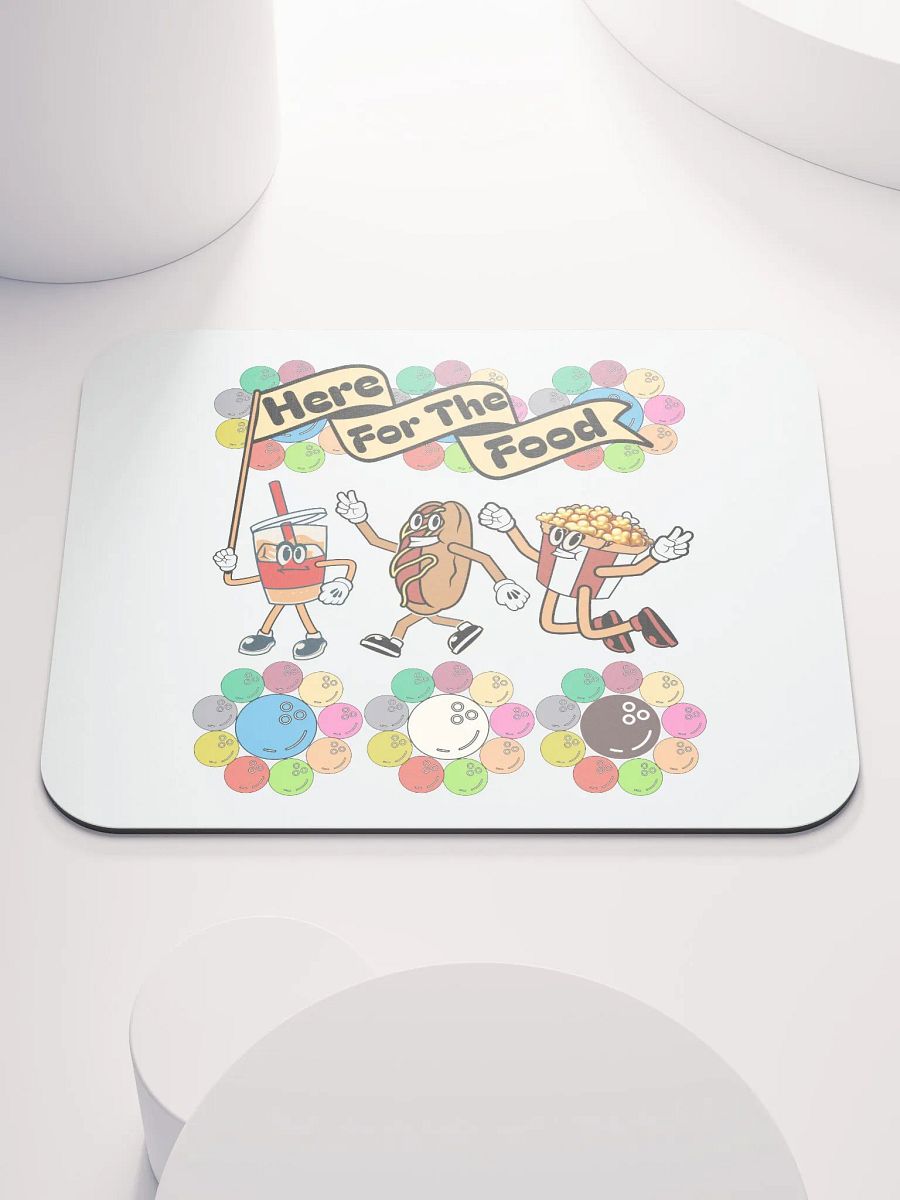 Here For The Food Bowling Foodie Fun Mouse Pad product image (1)