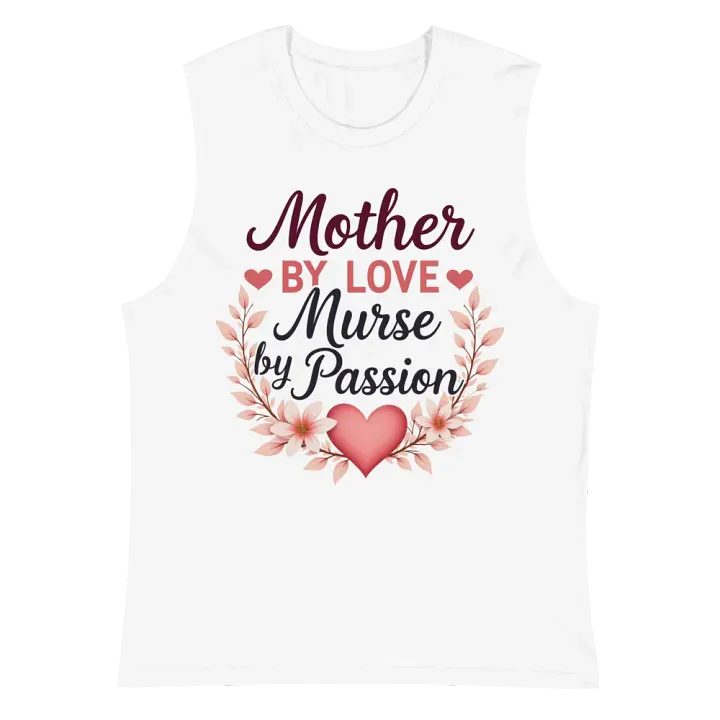 Mother by Love, Nurse by Passion Floral Muscle Tank product image (2)