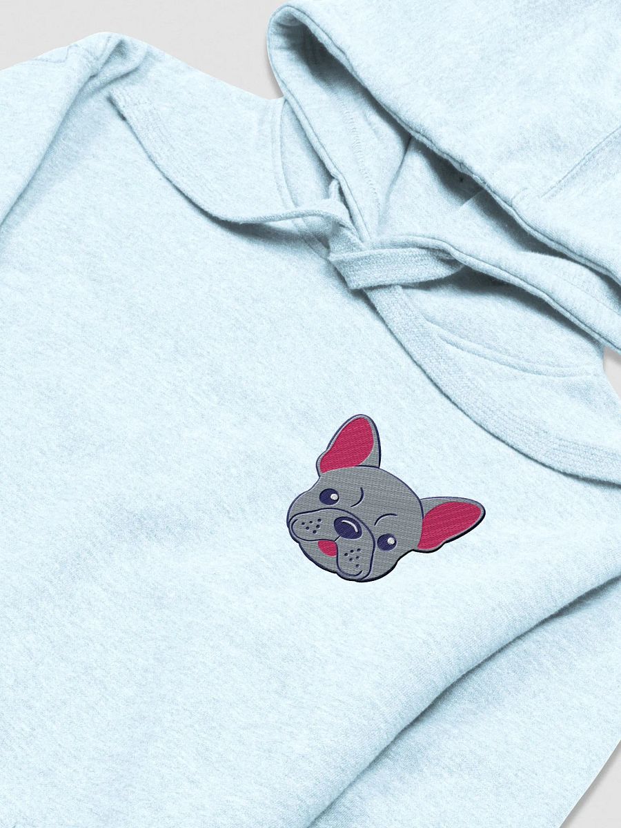 Grey French Bulldog Cartoon Embroidered Hoodie product image (3)