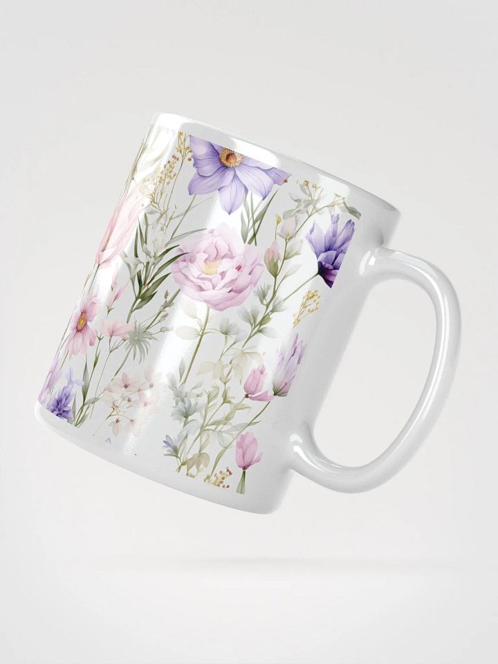 Floral Serenity White Glossy Mug product image (4)