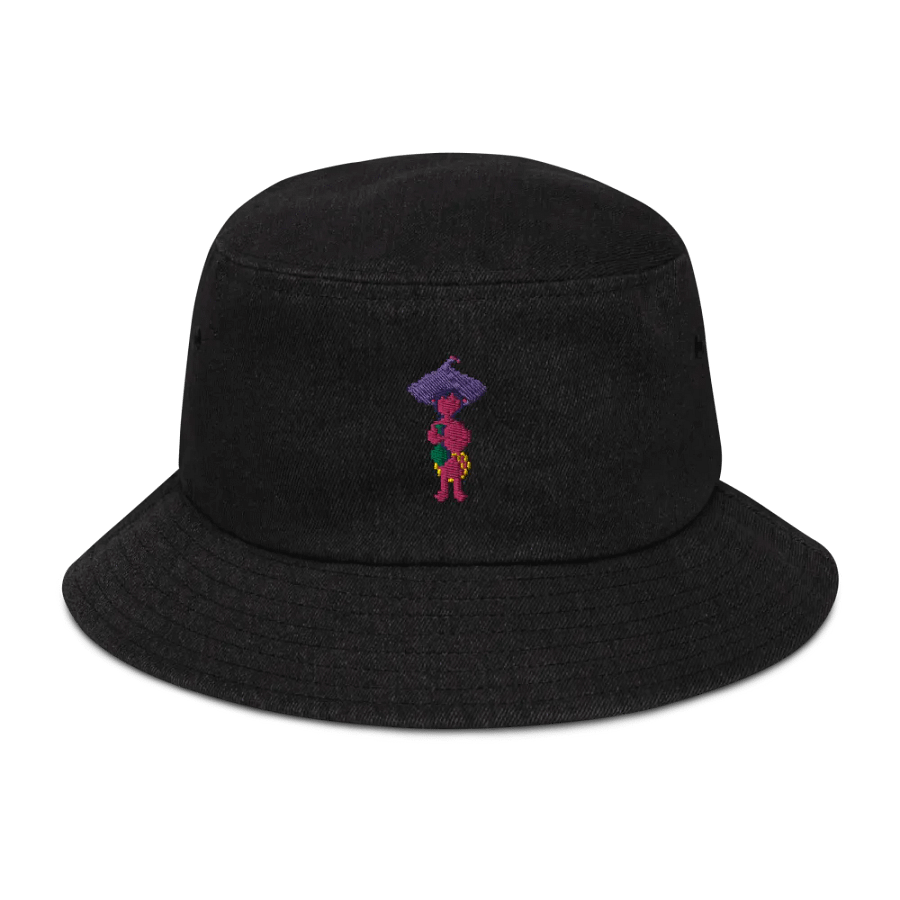embriodered clancy denim bucket hat product image (1)