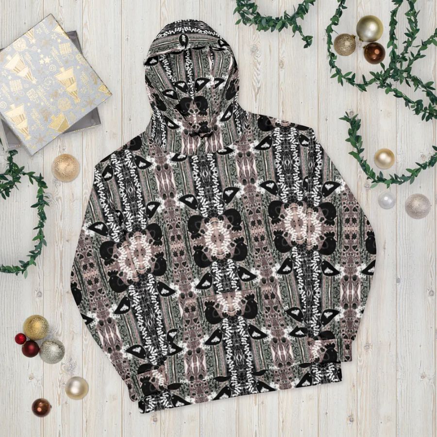 Abstract Floral Birds Unisex All Over Print Pull Over Hoodie product image (11)