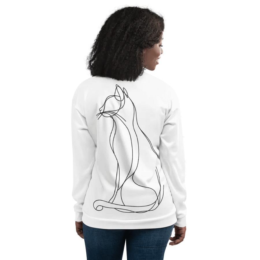 Line Art Cat Dreams Bomber Jacket product image (8)