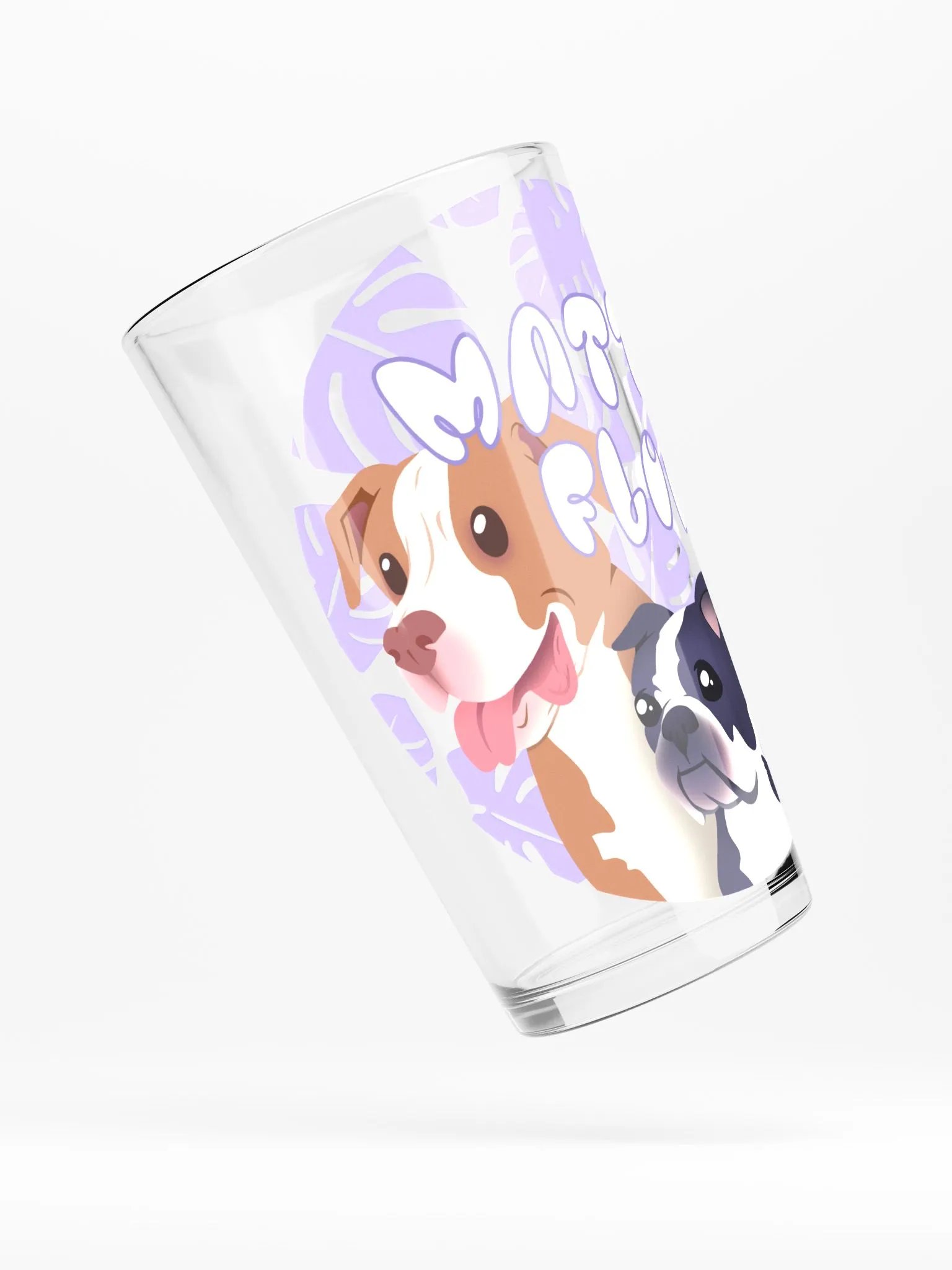 new matteflores logo pint glass product image (2)