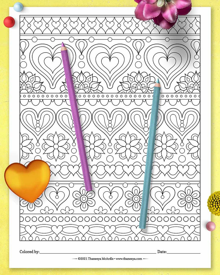 Heart Coloring Pages product image (5)