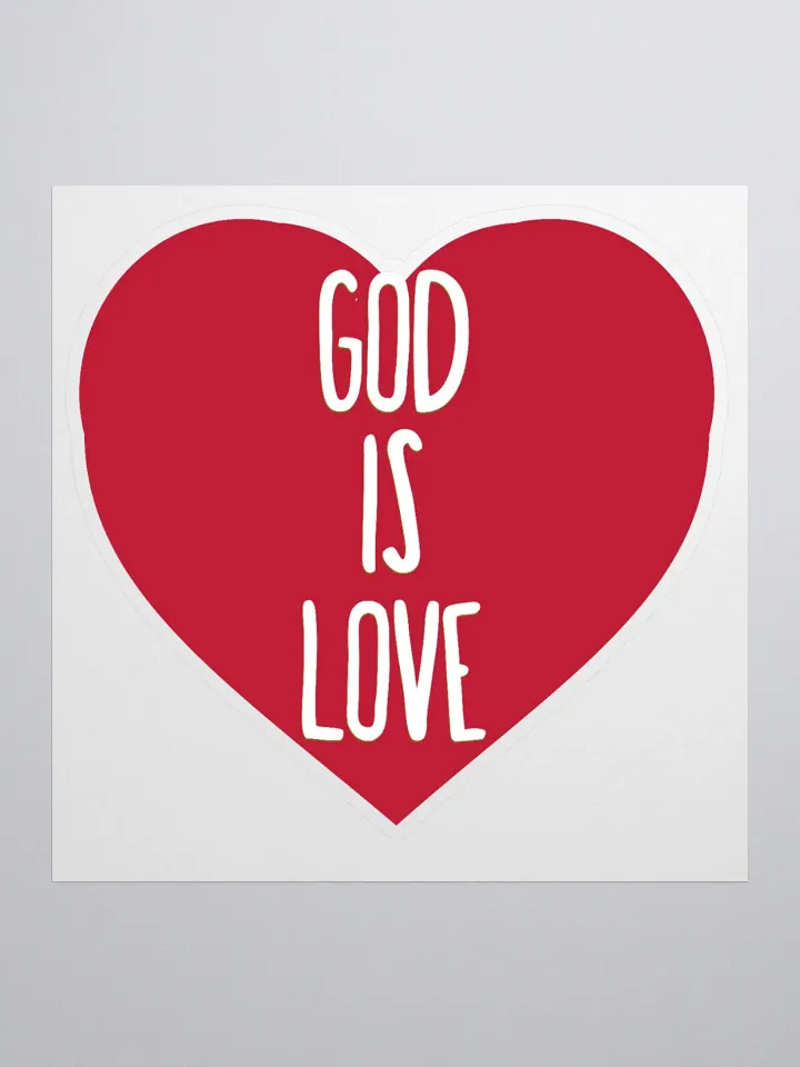 God is Love Heart | Christian Faith Kiss Cut Stickers product image (1)