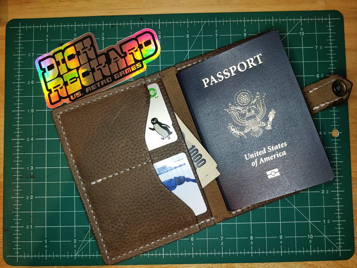 Brown Pebble Grain Passport Holder V1.0-B product image (1)