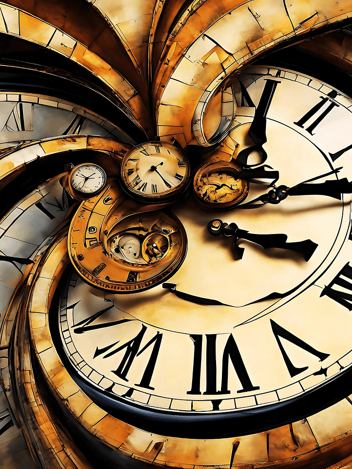 Time Confusion-8 | Canvas Artistic Wall Painting product image (1)