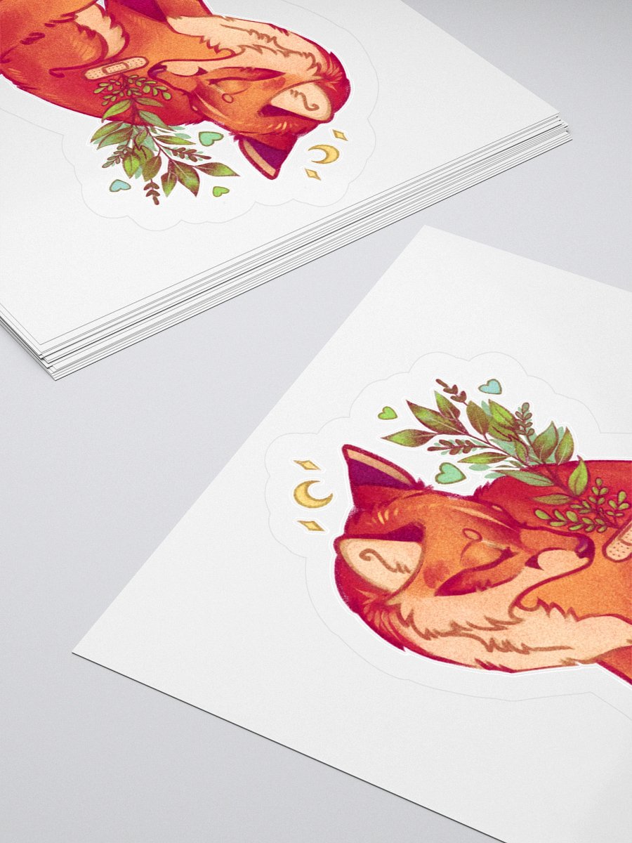 Healing fox | Kiss-cut sticker product image (4)