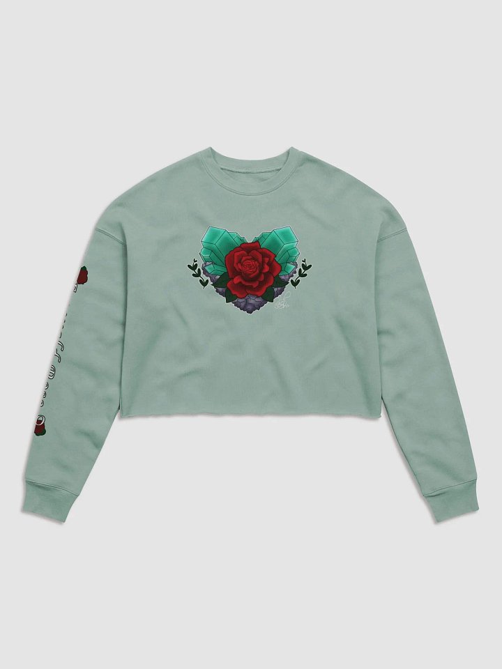 Emerald Rose Croptop Sweatshirt product image (1)