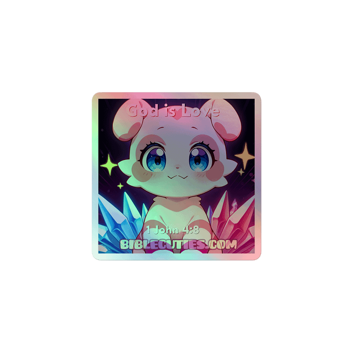 Bible Cuties Anna - God is Love - 1 John 4:8  Holographiic Sticker product image (1)