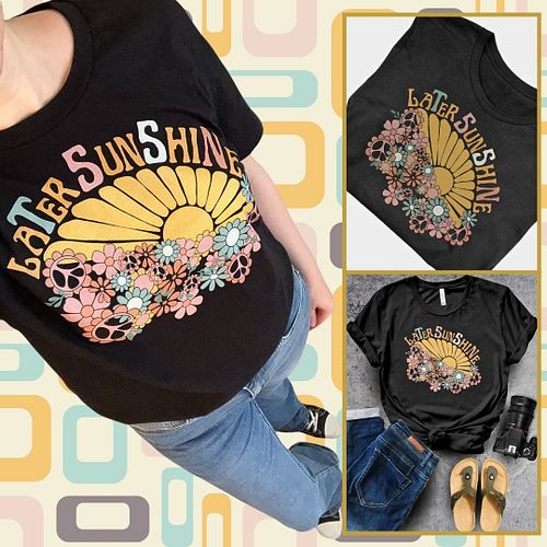 Retro t-shirt Later Sunshine is available in my shop. Link in bio. 

#tshirt #tshirtdesign #tshirtprint #70stshirt #retrotshi...