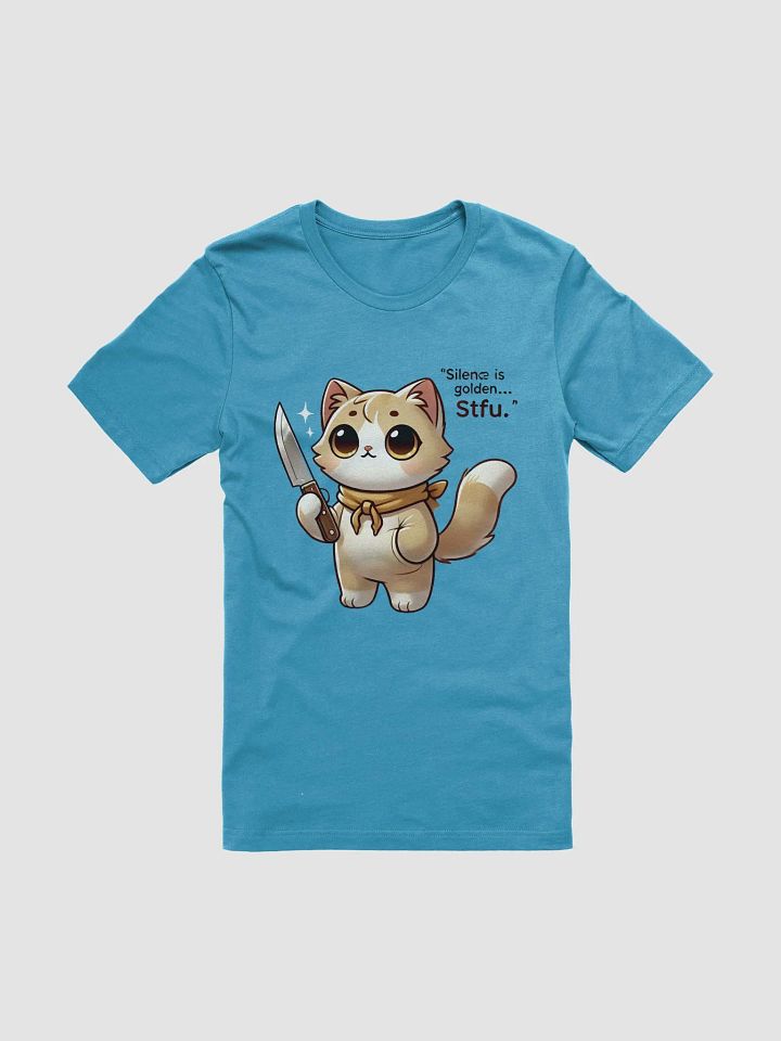 "Silence is Golden... STFU" Funny Cat T-Shirt product image (1)