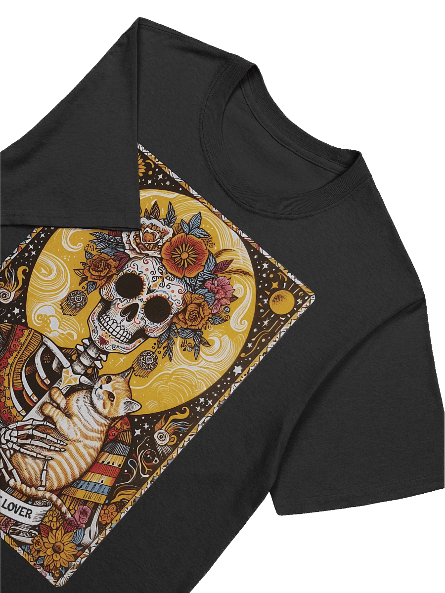 Floral Skeleton With Cat - T-Shirt product image (26)