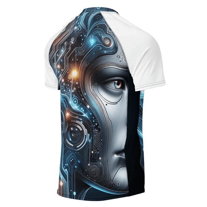 Cyborg Circuitry Men's Rash Guard | Ai Design product image (2)