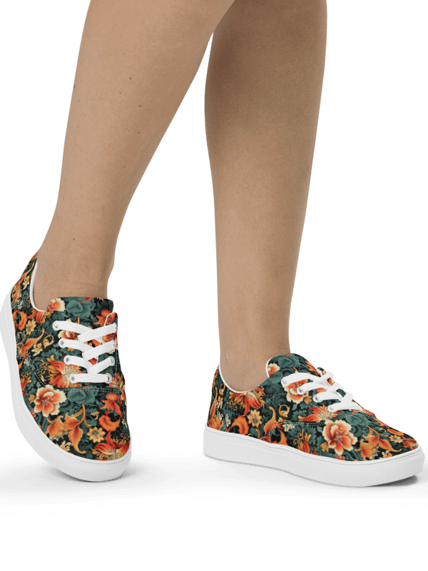 Sunset Flowers | Women's Lace-Up Canvas Shoes product image (2)