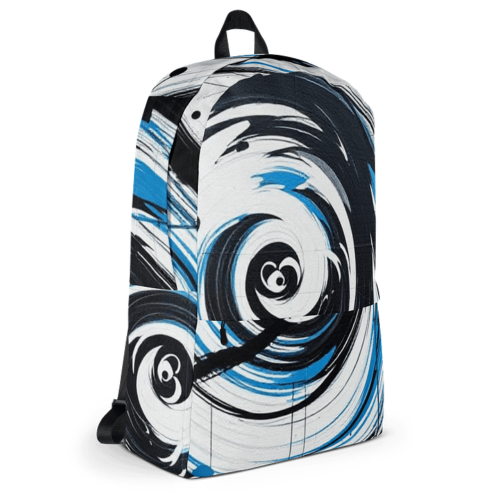 Boys Black, White, Blue Swirl Backpack product image (1)