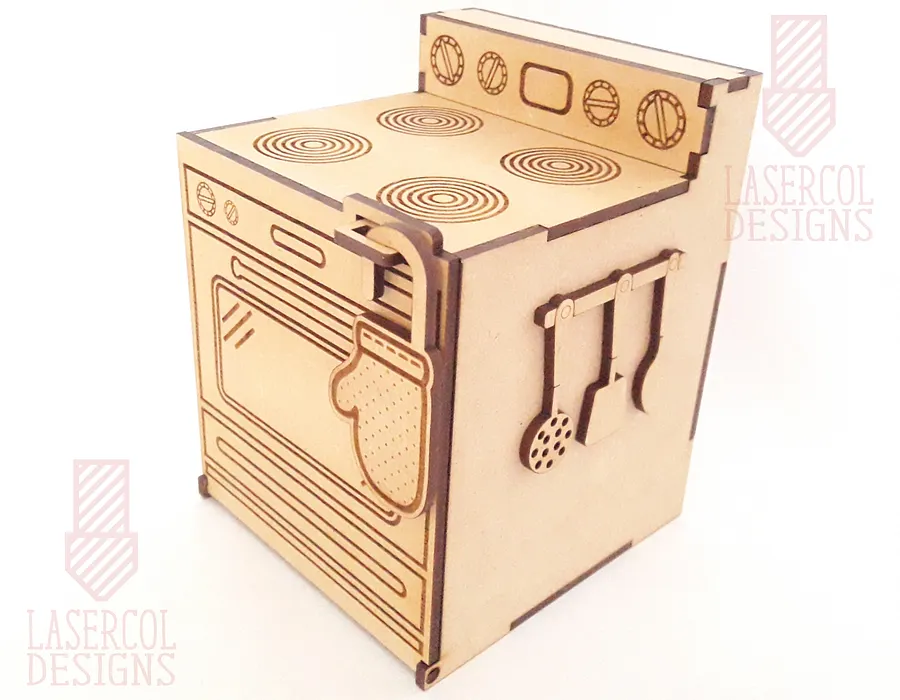 Oven Shaped Box - Laser Cut Files product image (6)