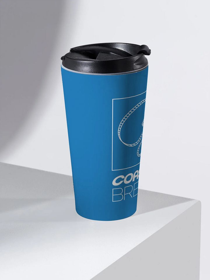 Coaster Breaks Stainless Steel Travel Mug - Blue & White product image (2)