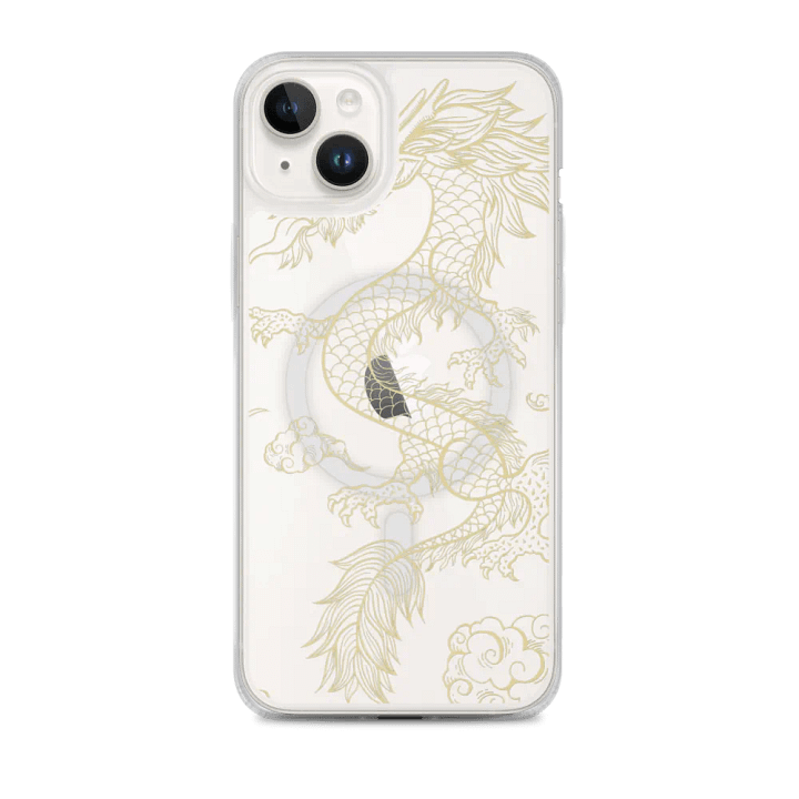 Golden Dragon Elegance iPhone Case for 14 series, 15 series and 16 series. product image (1)