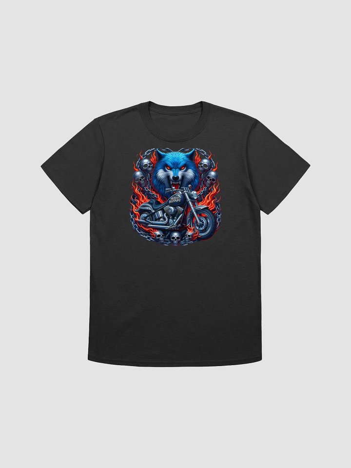 Flaming Wolf Motorcycle Fantasy T-Shirt #33 product image (1)