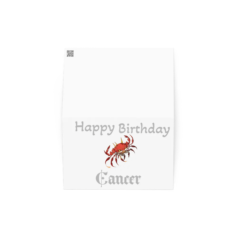 Zodiac Crab Birthday Greeting Card product image (4)