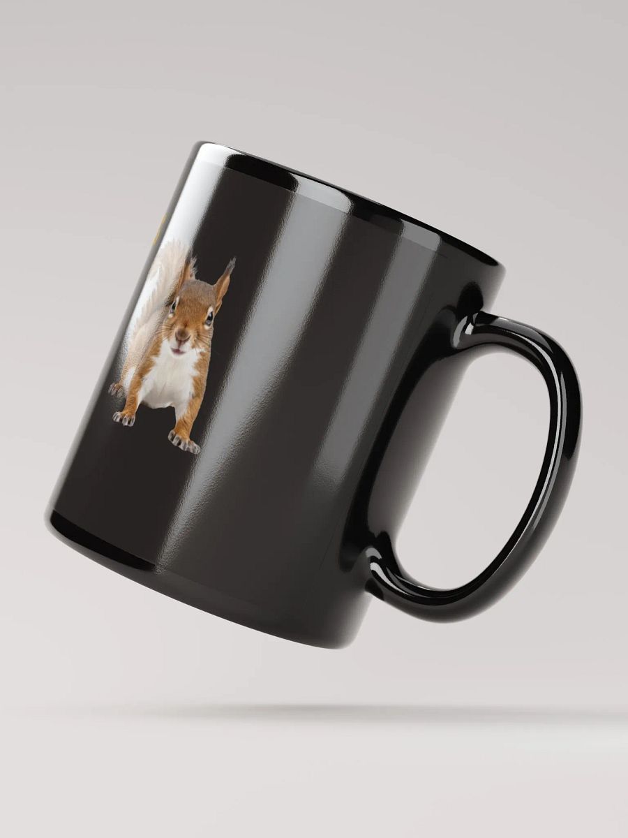 Squirrel an Mouse Friendship Acorn Black Mug product image (2)