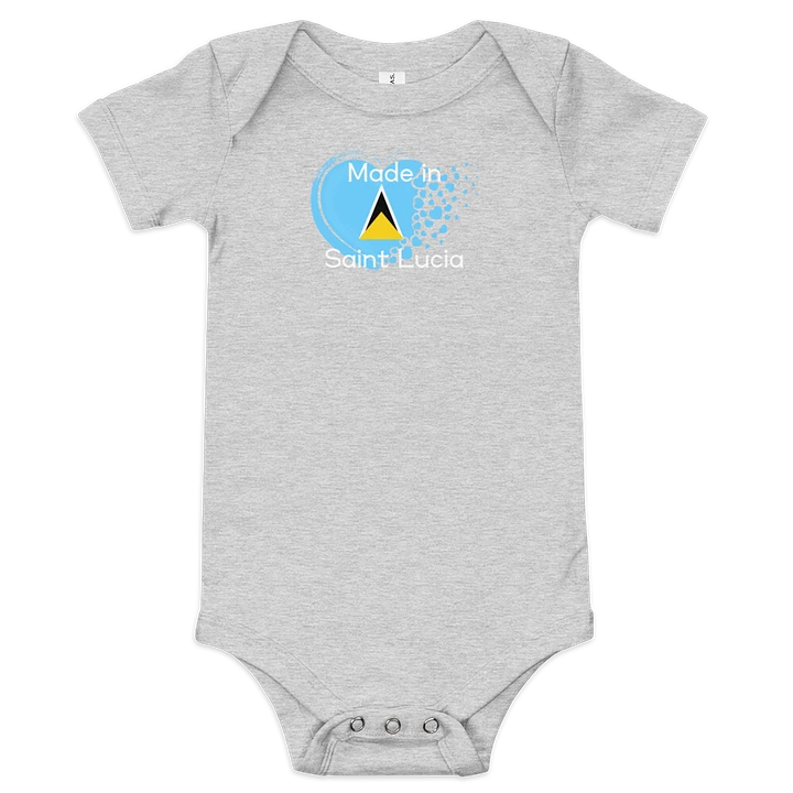 Saint Lucia Digital Heart Baby Onesie product image (4)