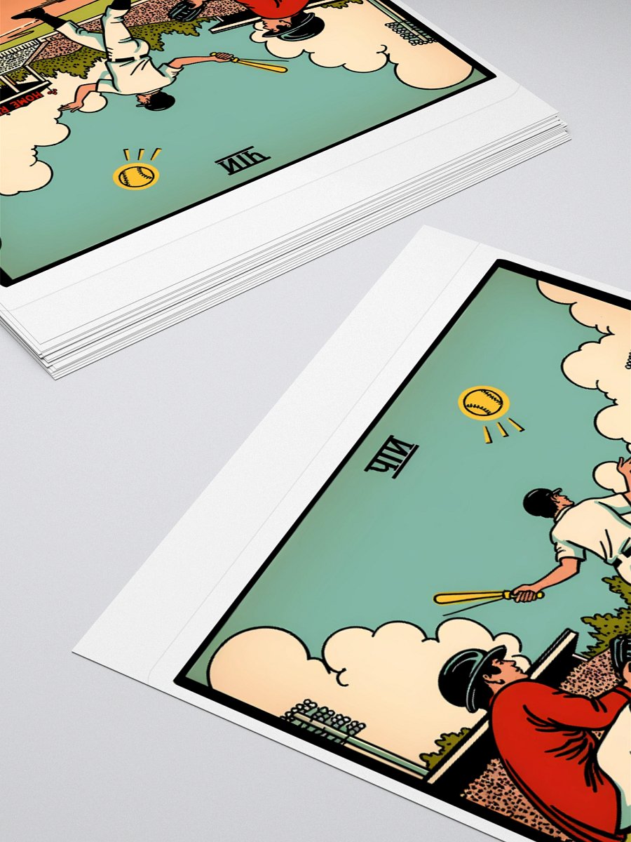 Vintage Baseball Card: Retro Home Run Scene Sticker product image (10)
