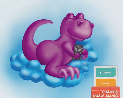 Bartholomew and lil Badgie are taking a nap on a cloud. My latest creation was inspired by the @chaoticdrawalong card game. M...