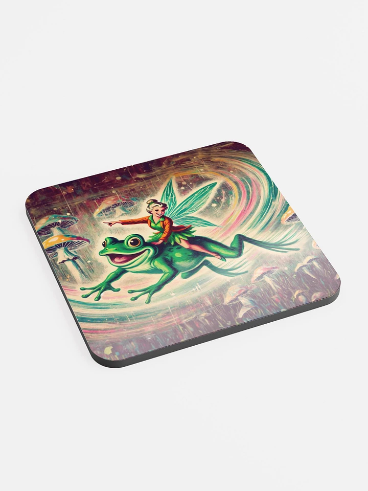 Enchanted Fairy Frog Ride Cork Coaster product image (2)