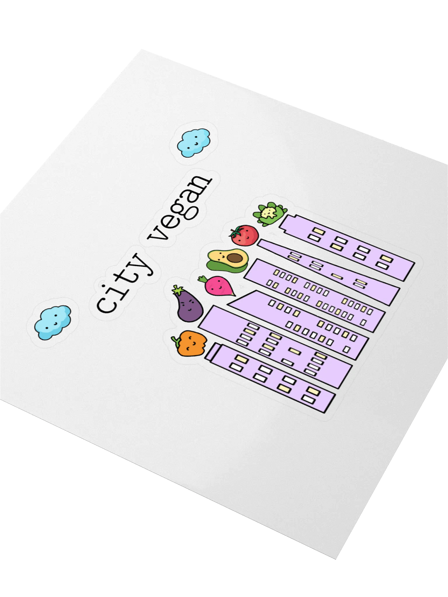 “City Vegan” Fun Sticker product image (3)