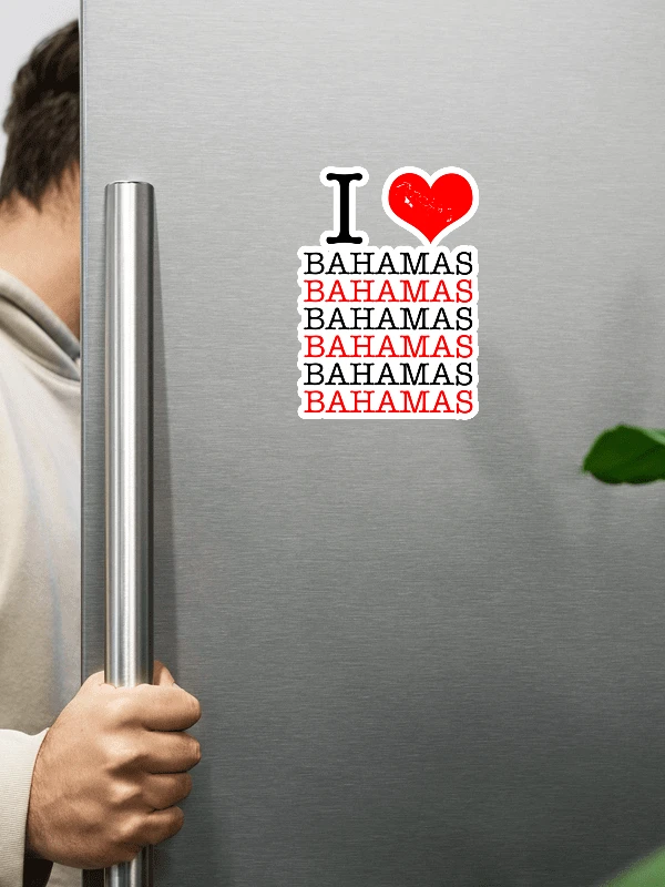 Bahamas Magnet : I Love The Bahamas : Heart Bahamas Map product image (1)