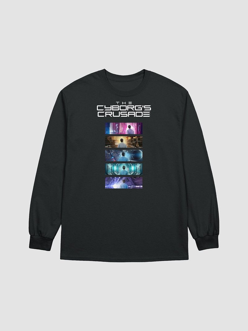The Cyborg's Crusade White Logo Gildan Ultra Cotton Long Sleeve T-Shirt
