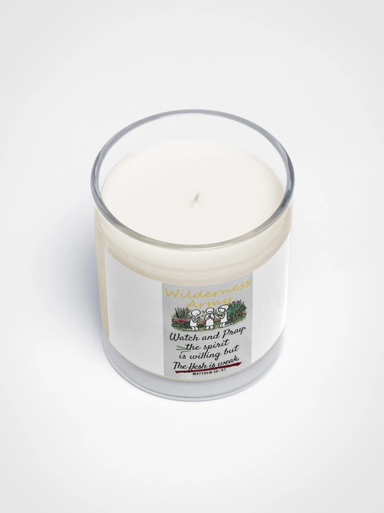 Wilderness Army Watch and Pray Unscented Wax Candle product image (3)