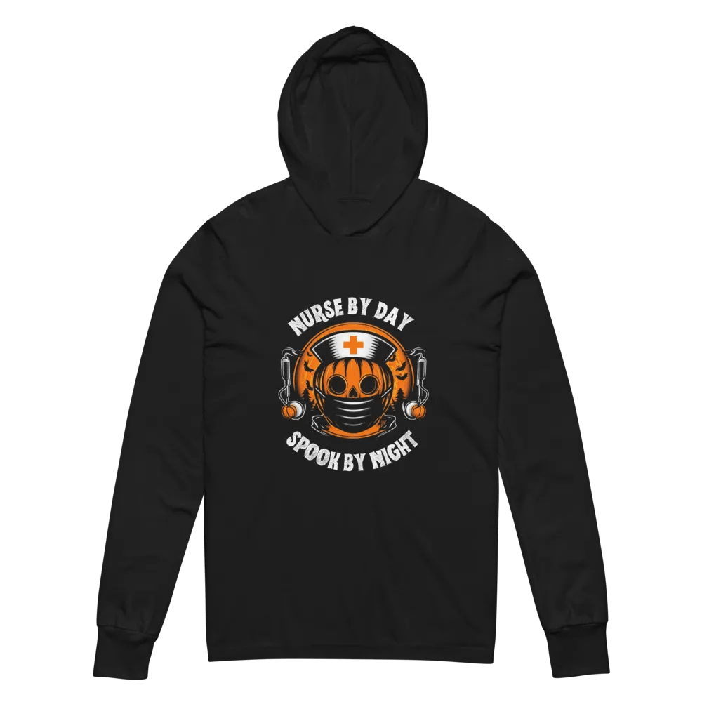 Nurse By Day, Spook By Night Hooded Long Sleeve Tee product image (2)