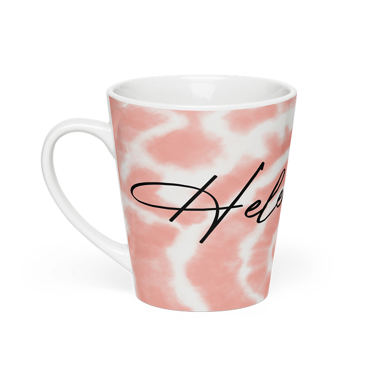 Helen Clarke Pink Tie-Die Latte Mug product image (1)