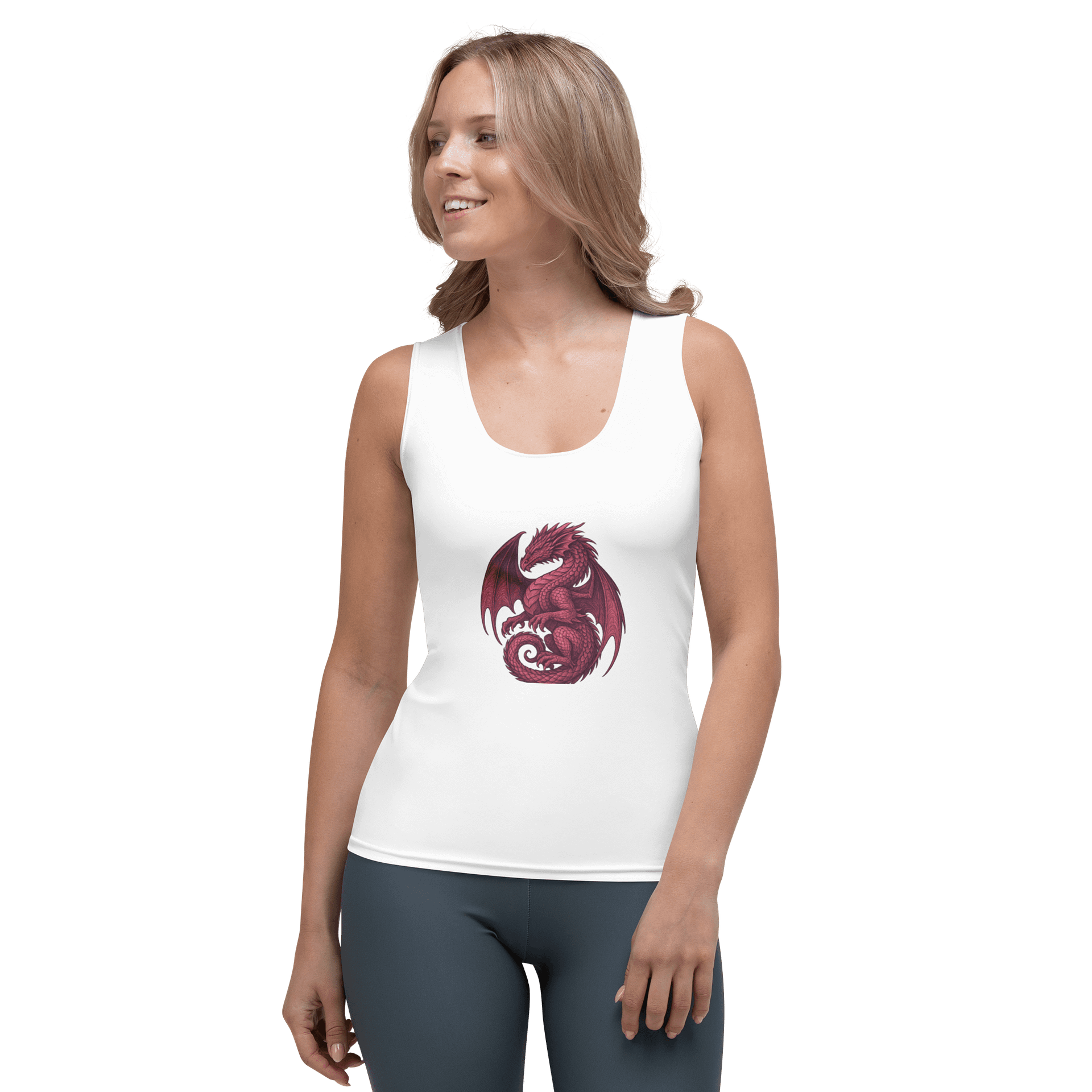 💖 Pink Dragon Tank – Emspiracy Femme Edition 🐉 For the soft-hearted, sharp-minded, flame-bearing ones. She’s not delicate. She’s dragon-coded. product image (1)