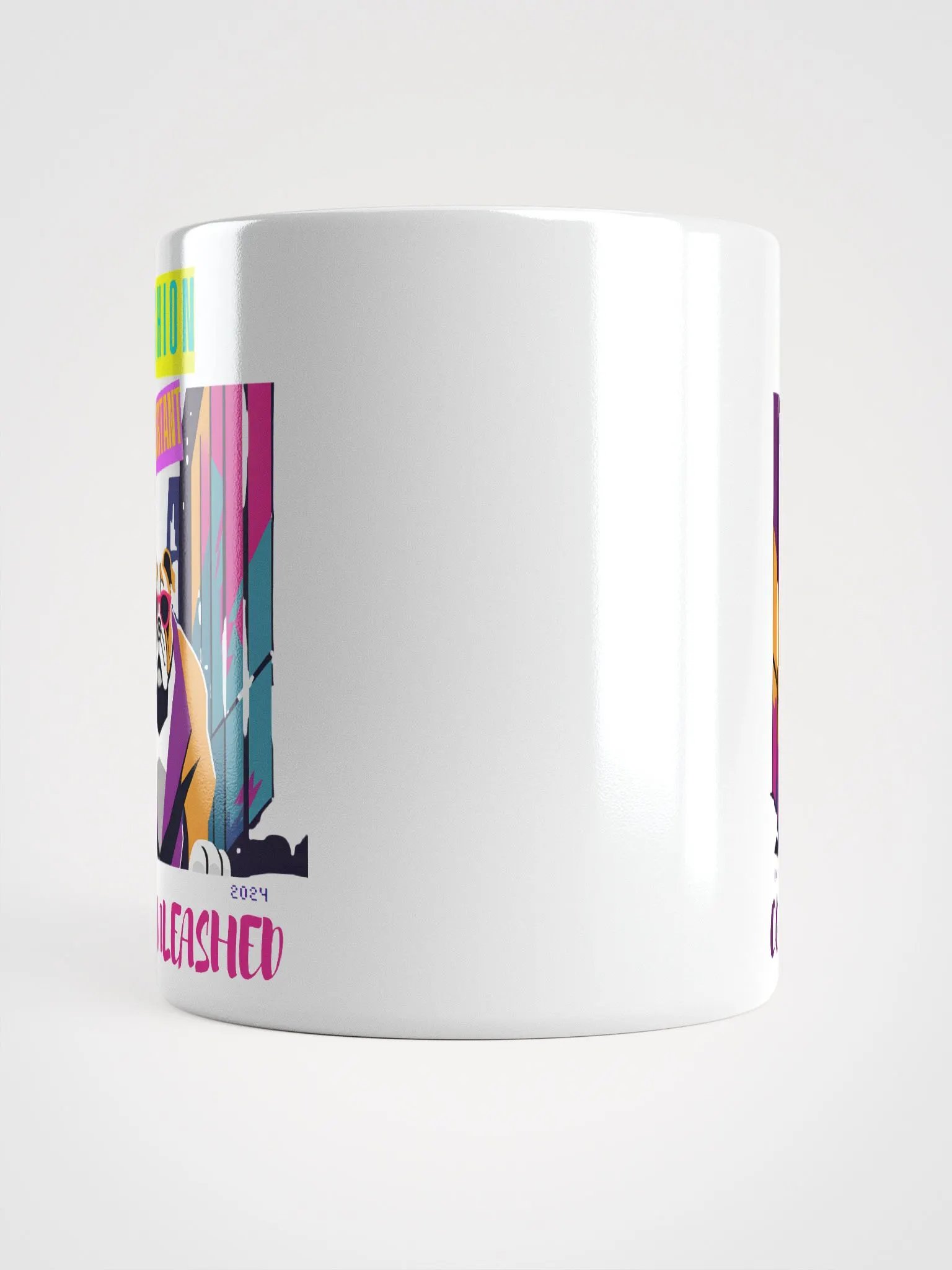 Fashion Bulldog White Glossy Mug product image (5)