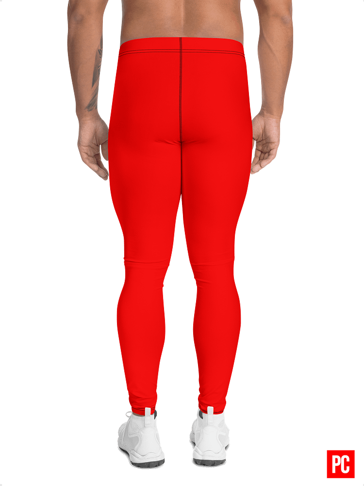 Plain Color Red Leggings product image (2)
