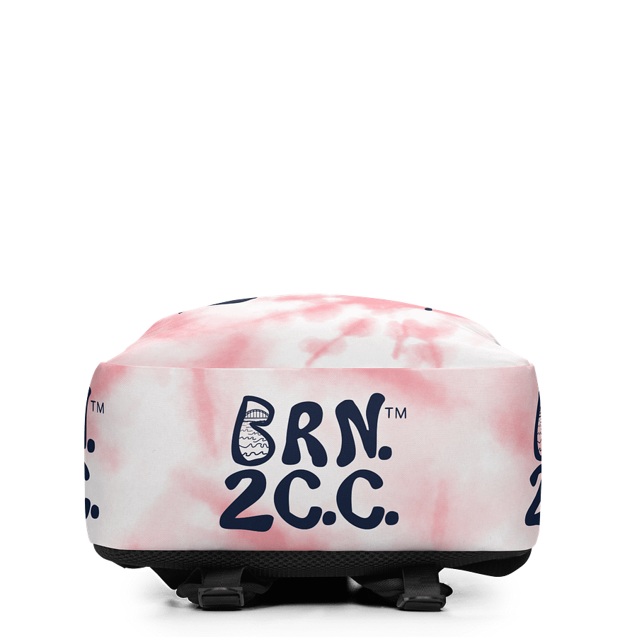 BOURNE to Cape Cod™ | Backpack | BRN.2C.C.™ | Coastal Carryall | Minimalist Style, Maximum Vibes | Navy Blue on Pink Tie-Dye🎒🌊 product image (4)