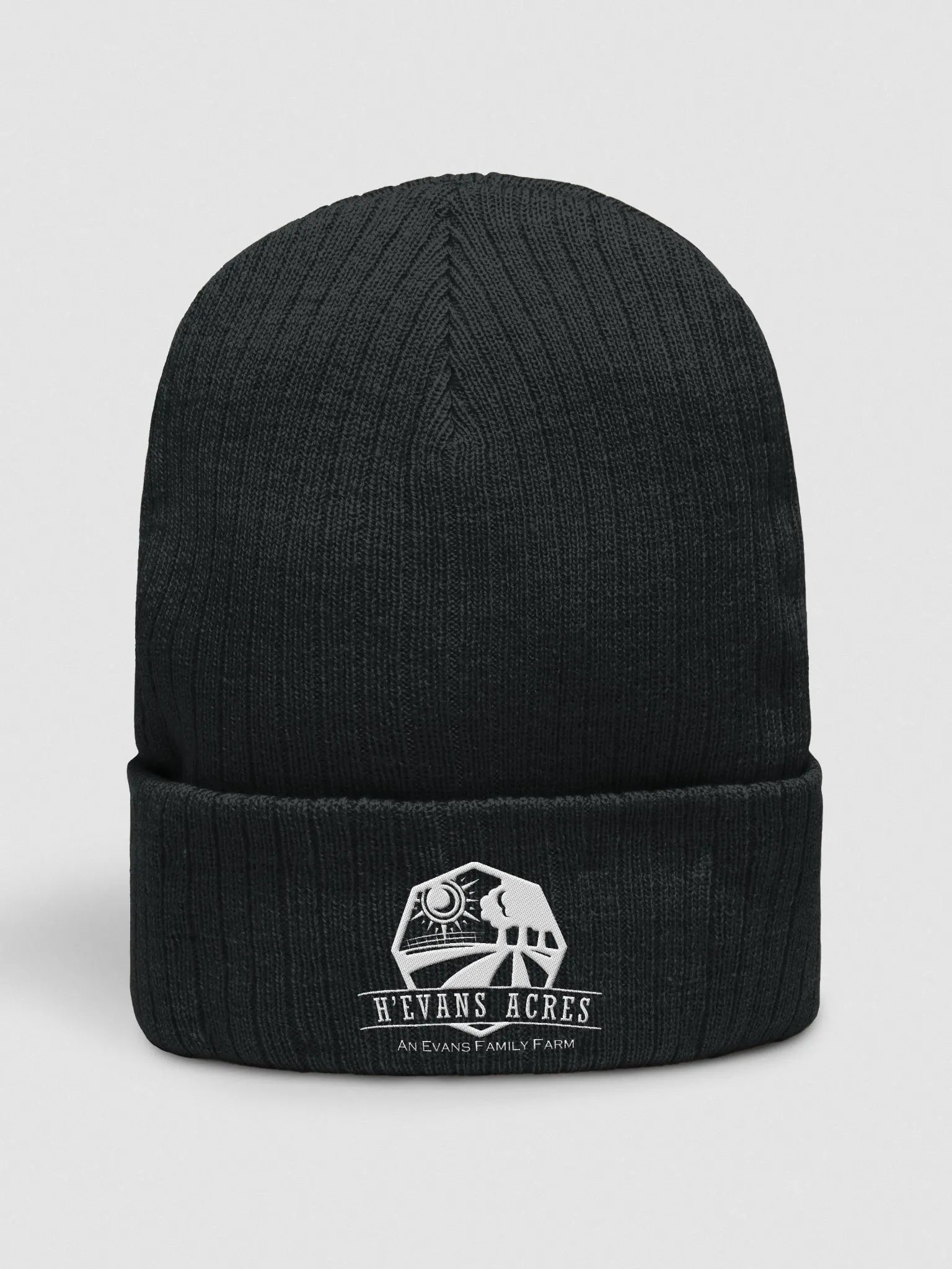H'Evans Acres White Logo Beanie product image (1)