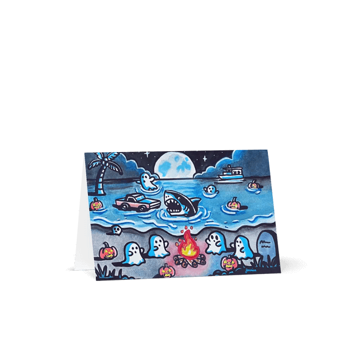 Cozy Seashore Bonfire Greeting Card product image (1)