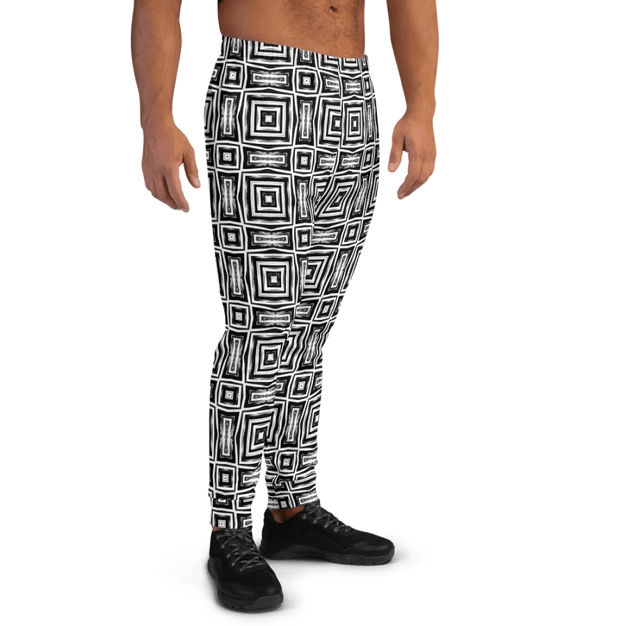 Abstract Monochrome Repeating Pattern Men's Joggers product image (4)