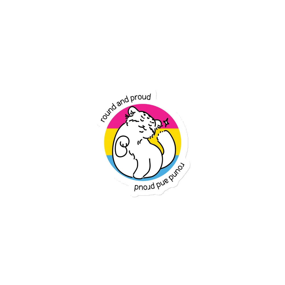 Round and Proud Manul Pansexual Version - Magnet product image (1)